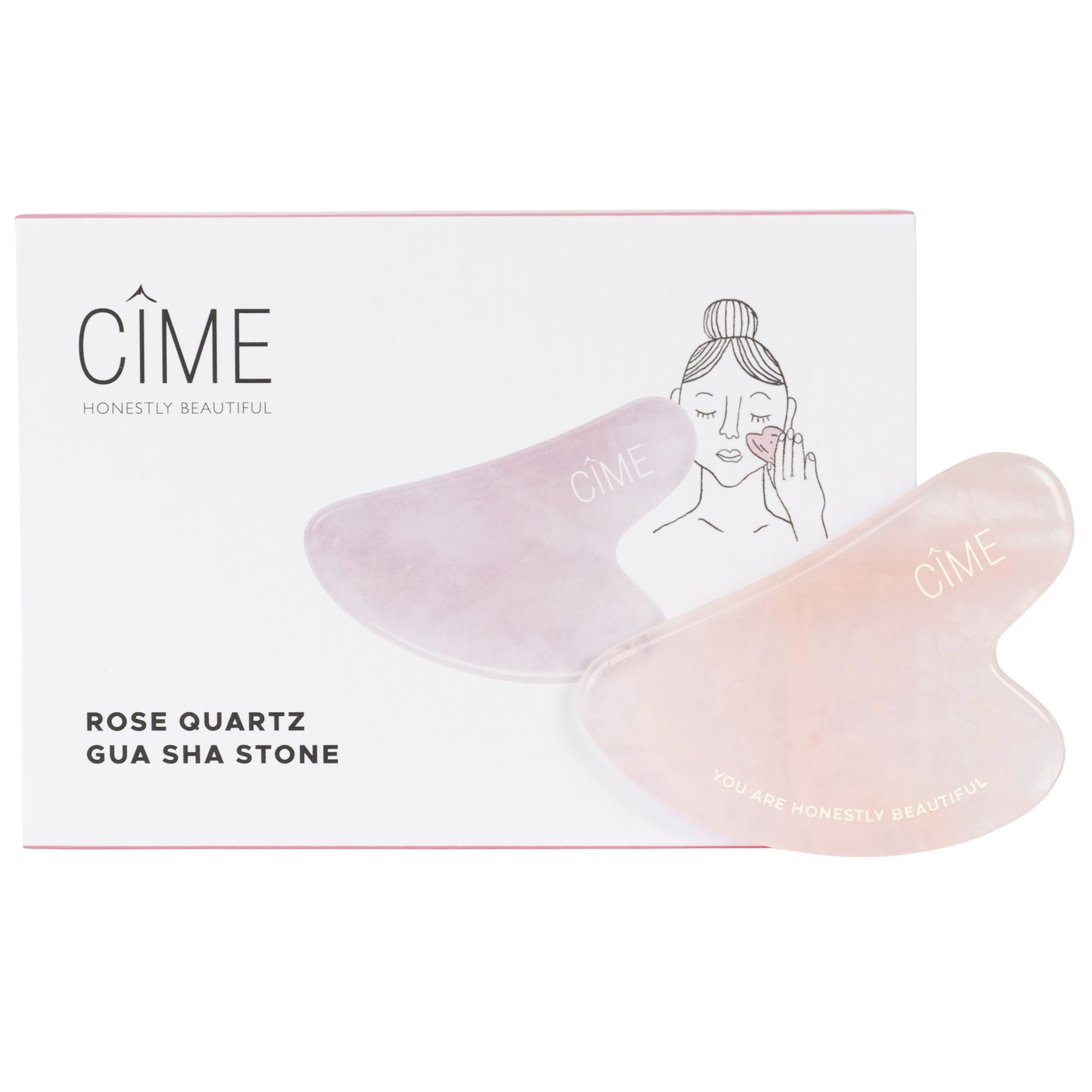 Rozenkwarts Gua Sha Steen