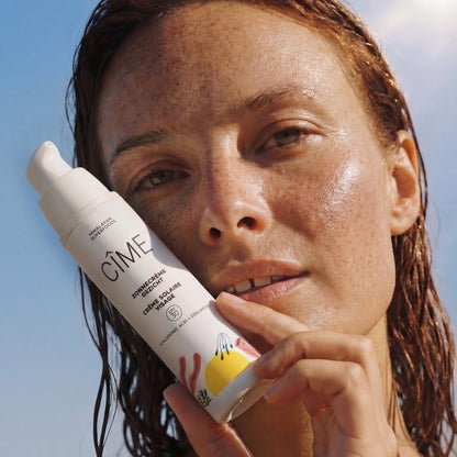 CÎME Mineral Sunscreen SPF30, close-up van de verpakking